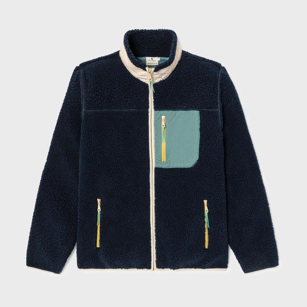 ADM Concept Store, Surprise, veste sherpa, mixte, marine, vert.webp