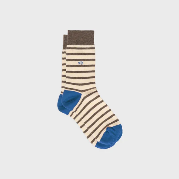 ADM Store, Surprise Malo, Chaussettes à rayures larges, marron.webp