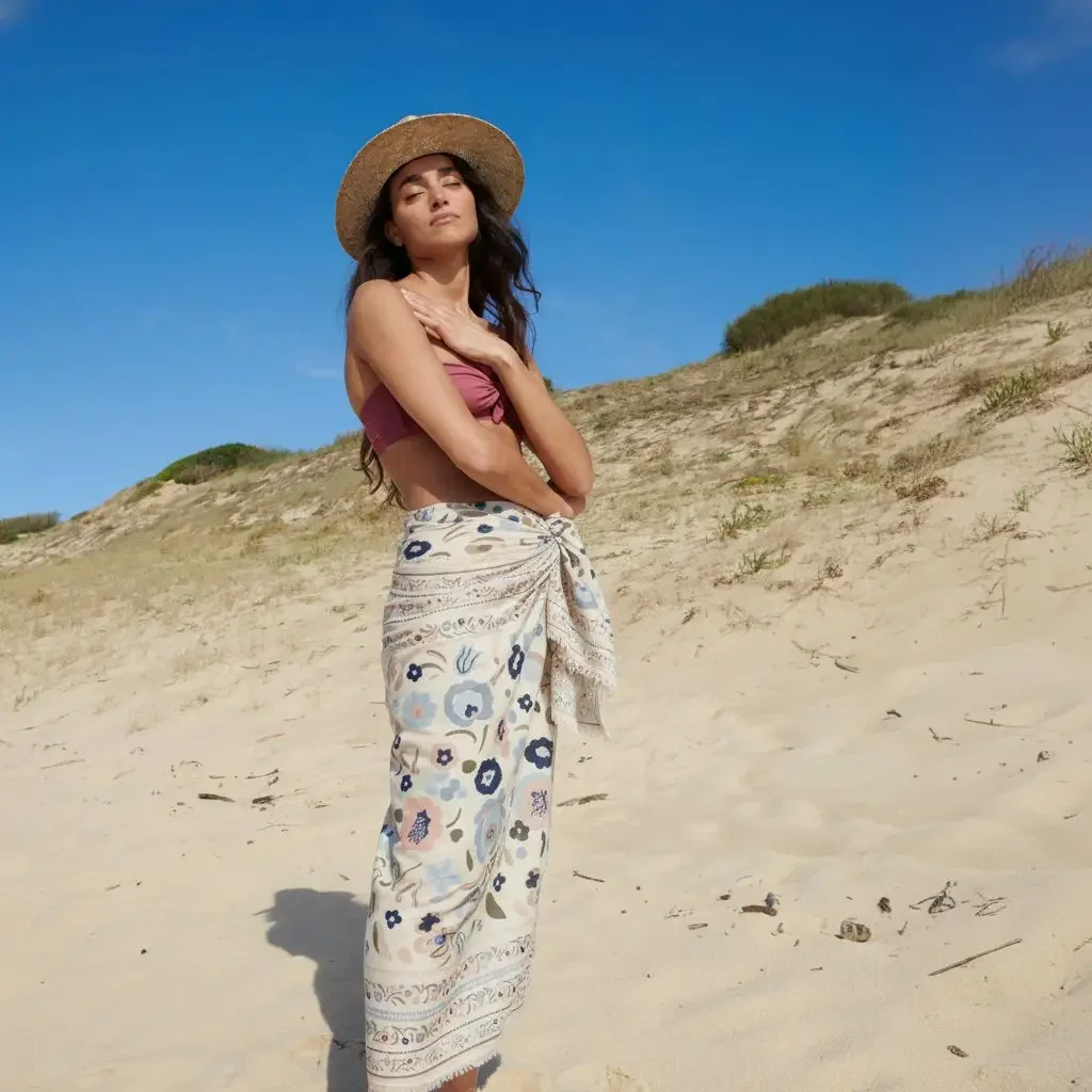 ADM Store, Surprise Malo, Foulard coton Balkans blue 2.webp