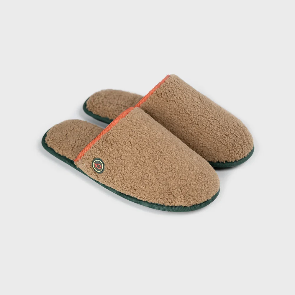 Adm Concept Store, chaussons, sherpa, camel 2.webp