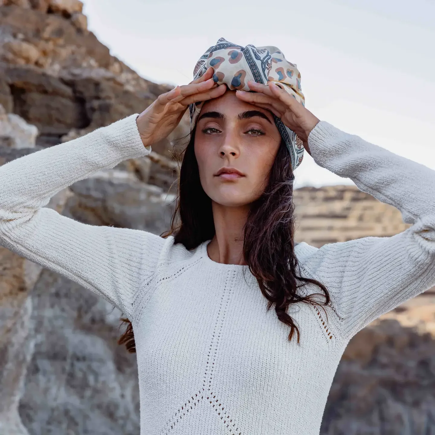 ADM Store, Surprise Malo, Foulard coton bleu Leandro 2.webp