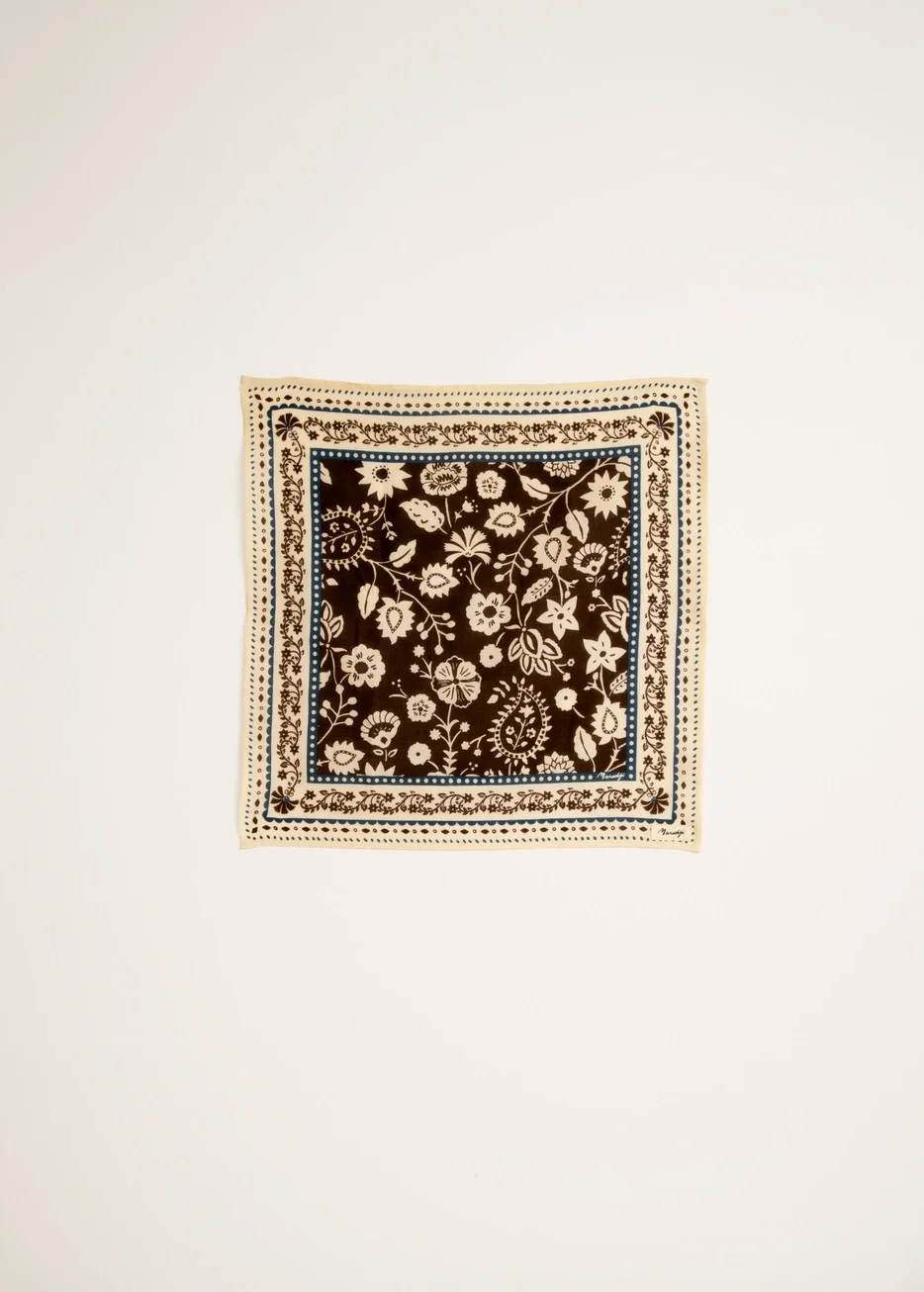 ADM Store, Surprise Malo, Petit foulard coton chcolat 2.webp