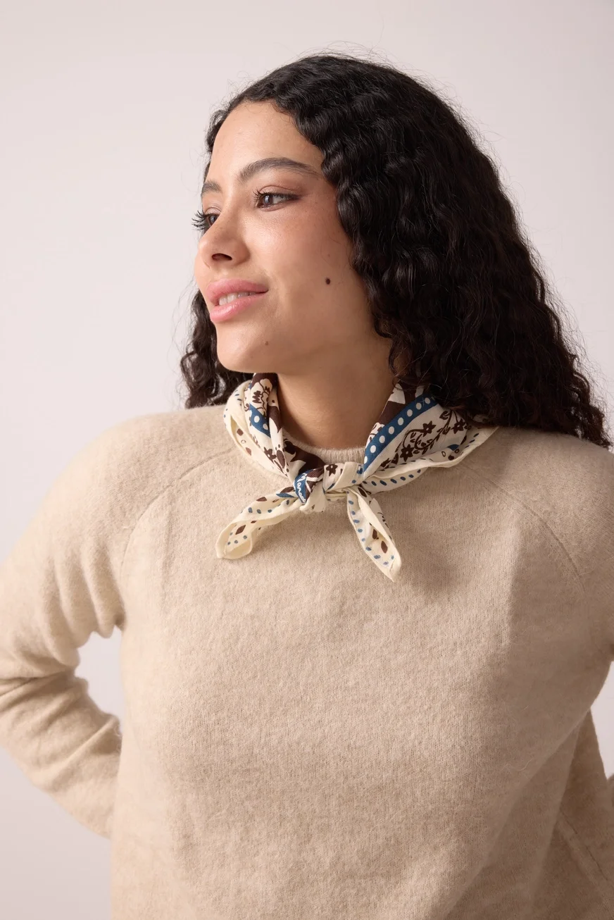 ADM Store, Surprise Malo, Petit foulard coton chcolat 3.webp