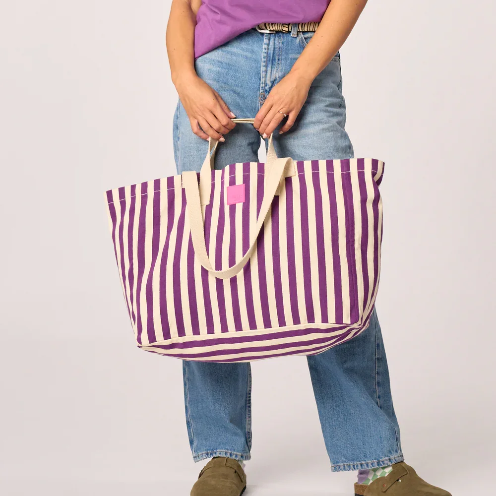 ADM Store, Surprise Malo, Sac cabas rayures violet 3.webp