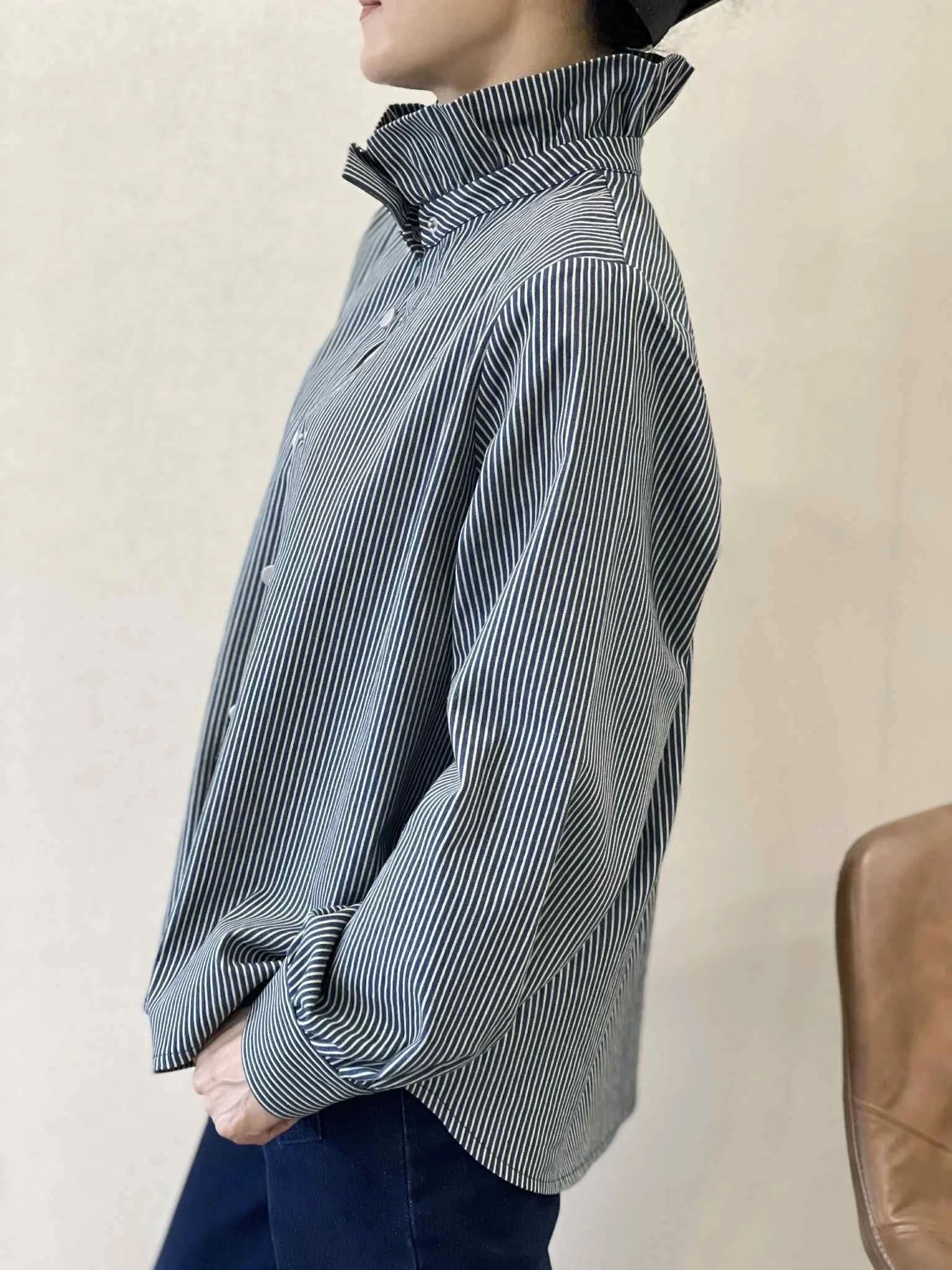 ADM Concept Store, Blouse rayures Hélène, gris.jpeg