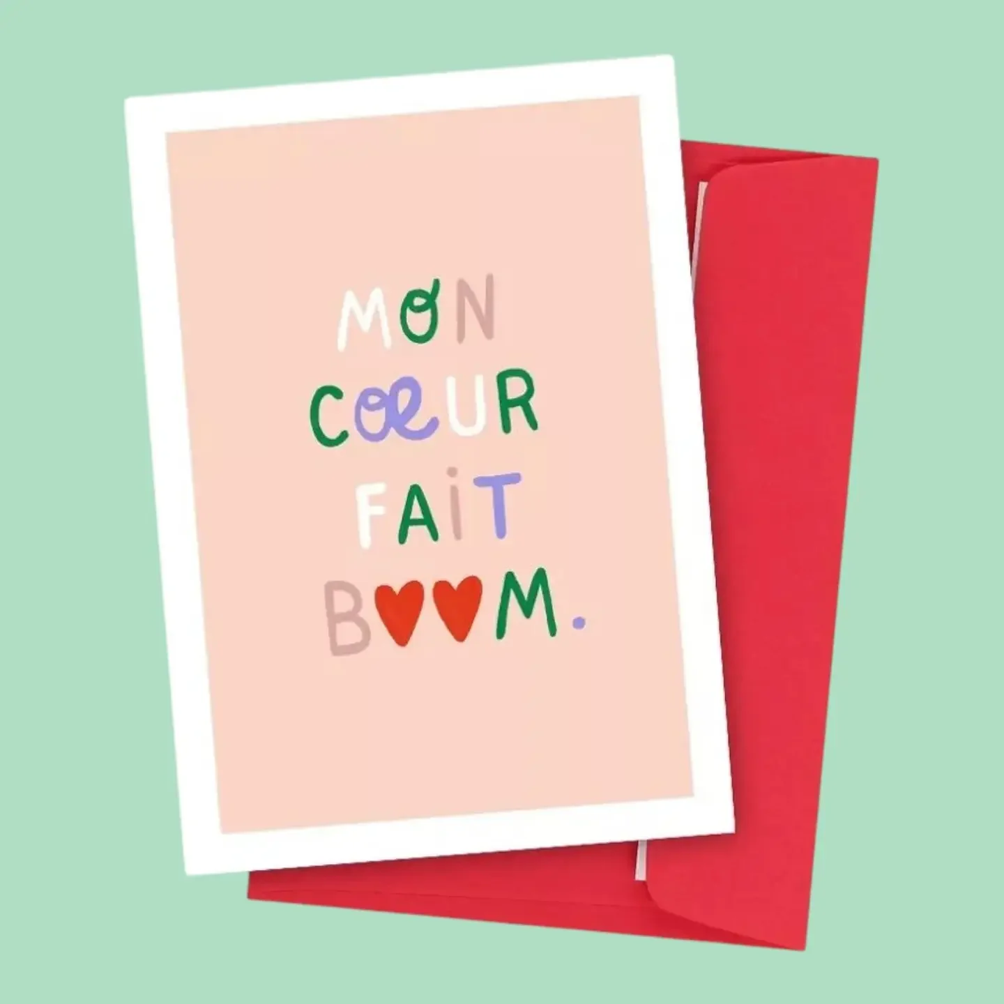 ADM Store, Surprise Malo, Carte postale Mon coeur fait boom.webp