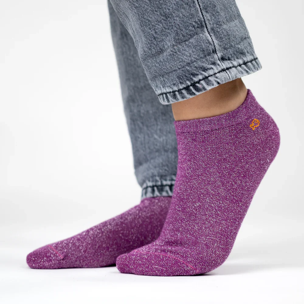 ADM Store, Surprise Malo, Soquettes unies pailletées, violet.webp