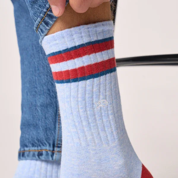 ADM Store, Surprise Malo, Chaussettes rétro bleu clair 2.webp
