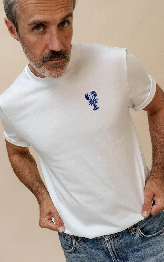 T-Shirt 100% coton, New Homard, blanc