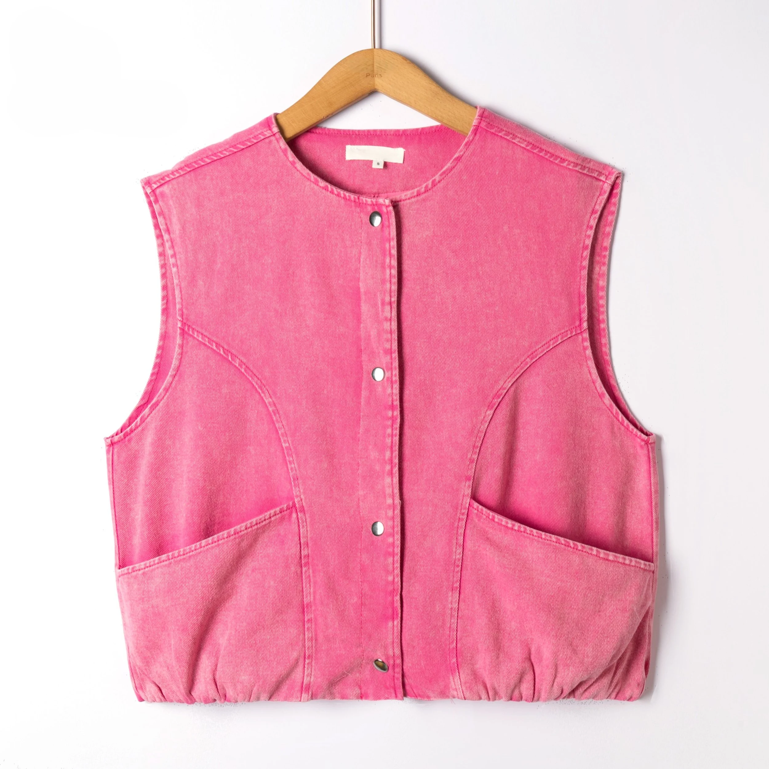 Gilet denim rose Eva
