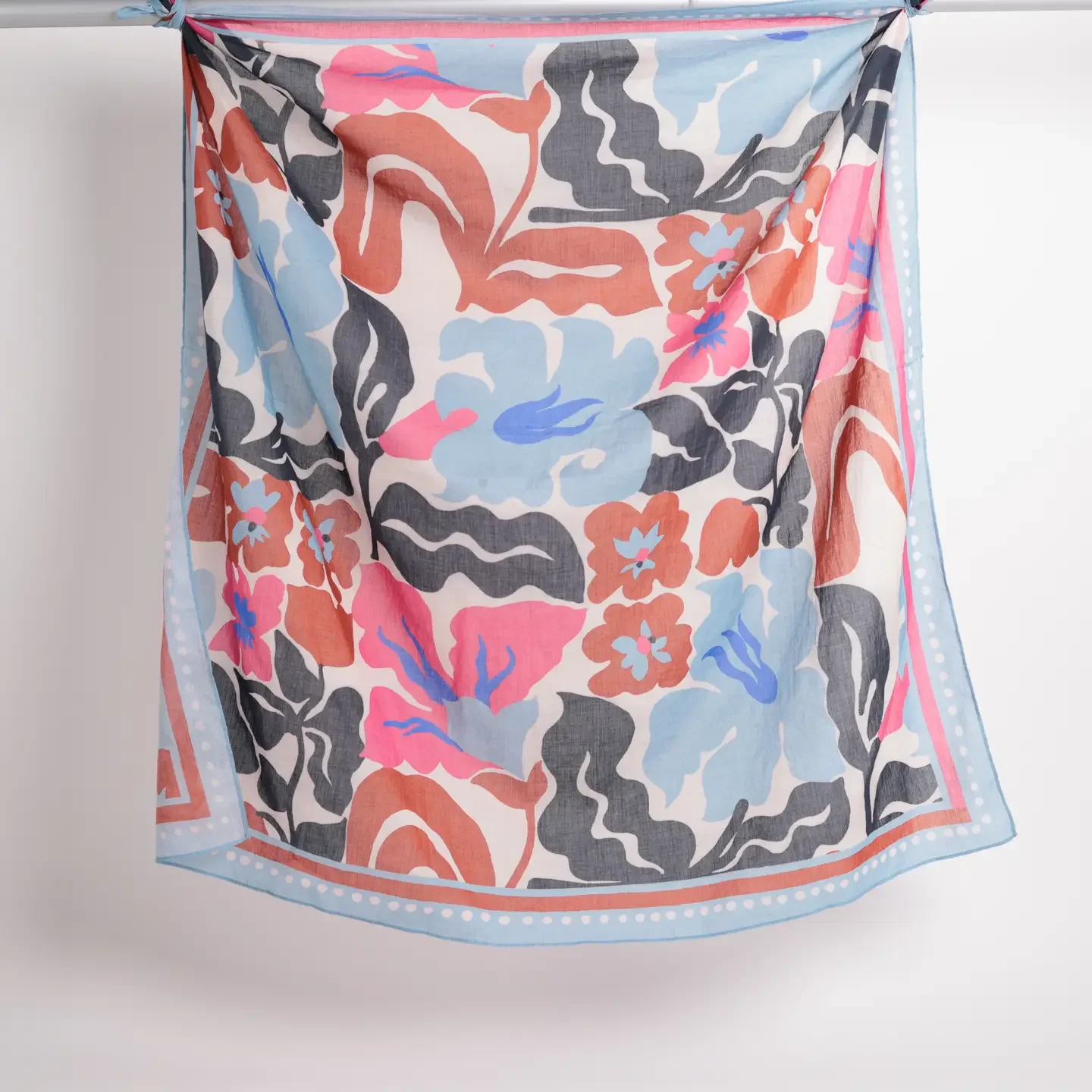 ADM Store, Surprise Malo, Foulard coton Azalea blue.webp