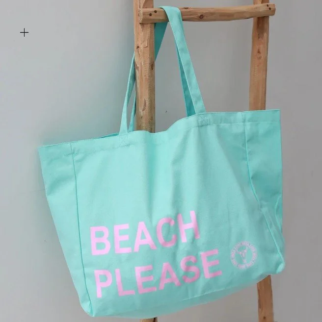 Sac cabas Beach please, turquoise