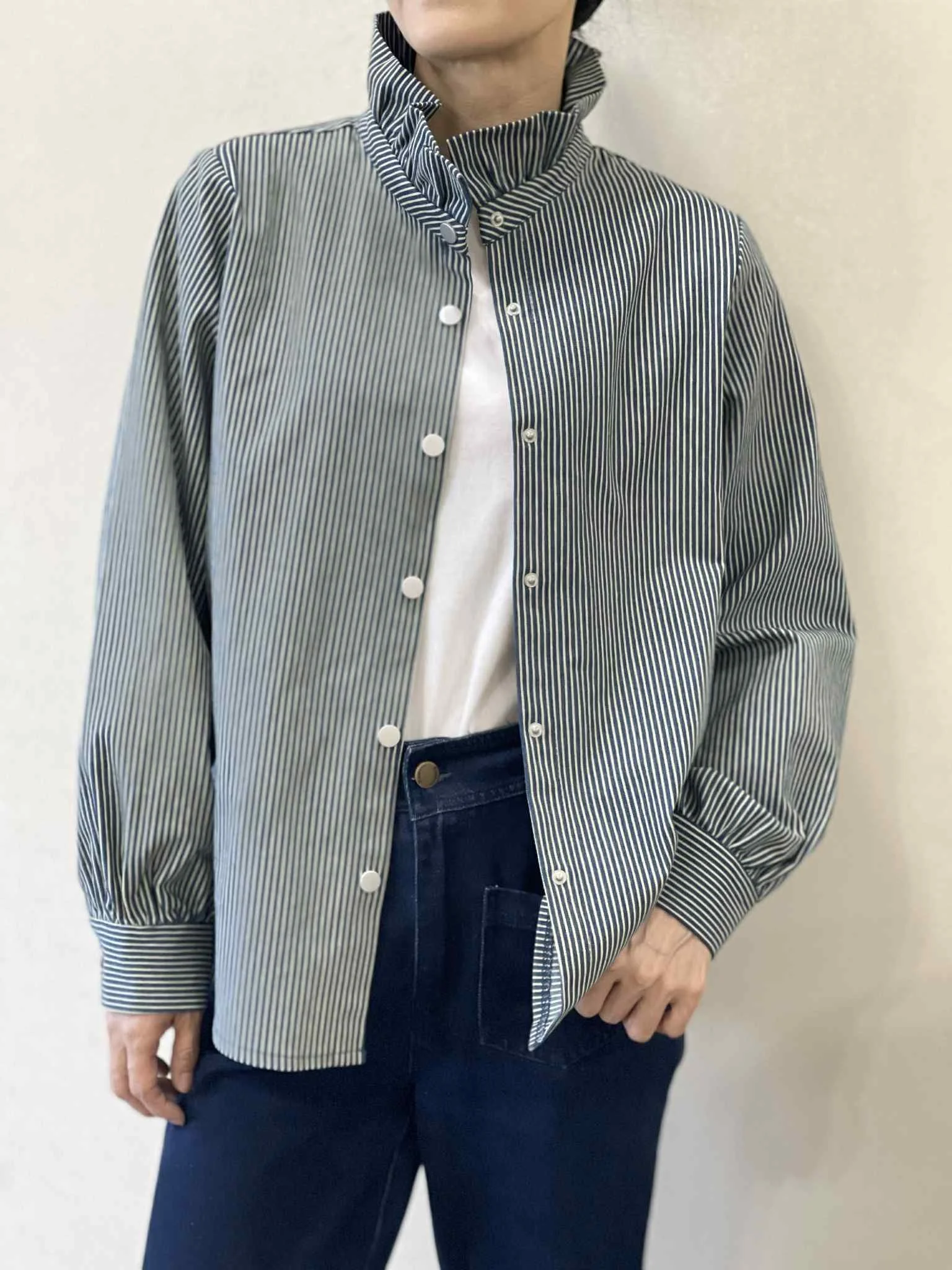 ADM Concept Store, Blouse rayures Hélène, gris 2.jpeg