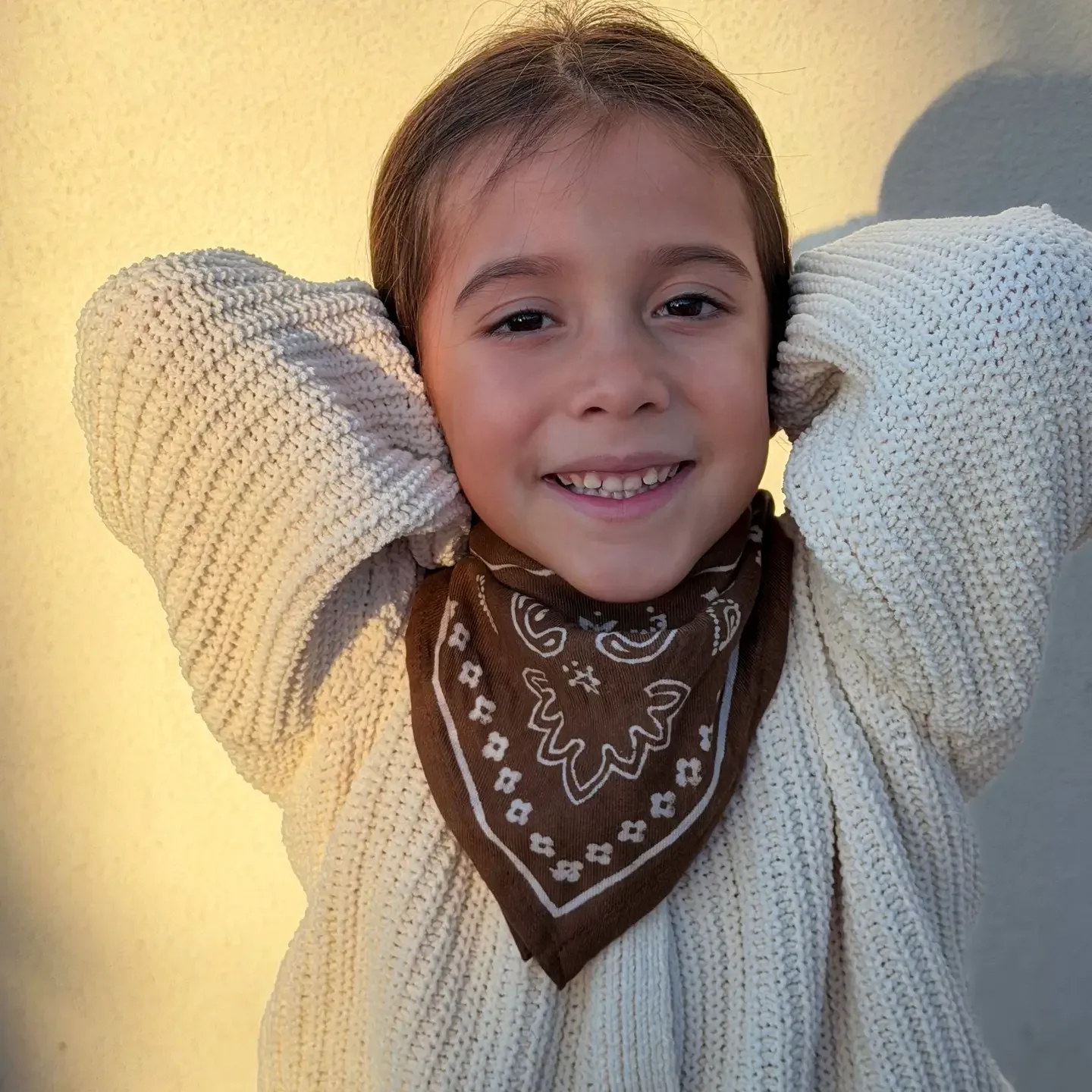 ADM Store, Surprise Malo, Petit foulard bandana marron 2.webp