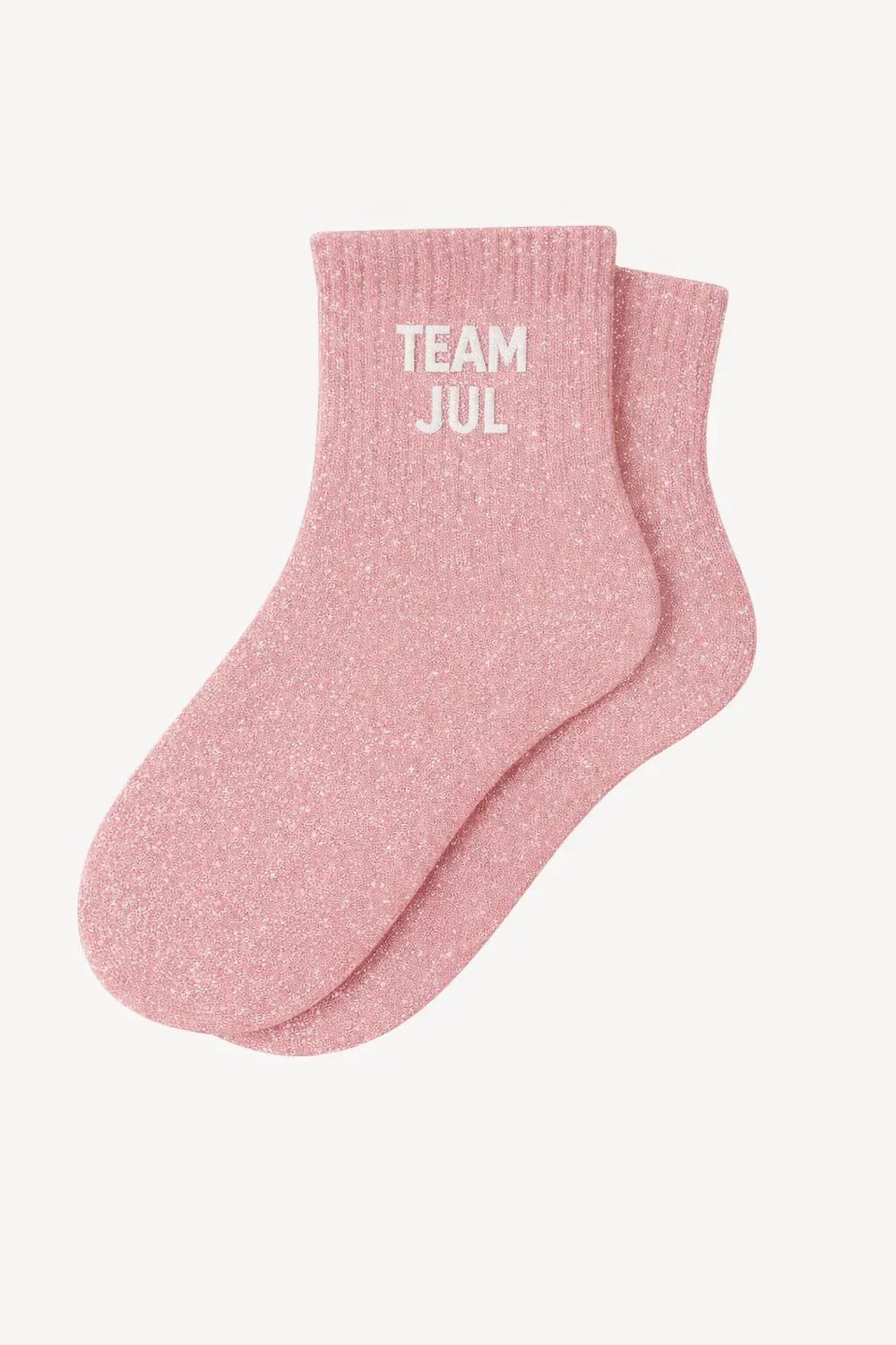 Socquettes à paillettes Team Jul, rose