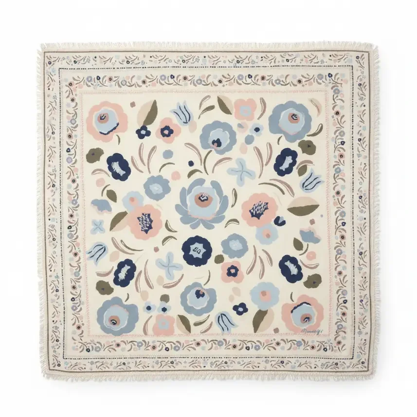 ADM Store, Surprise Malo, Foulard coton Balkans blue.webp