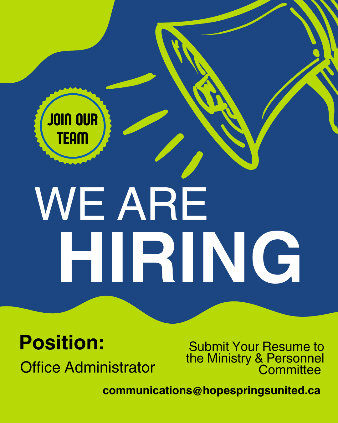 We are hiring poster