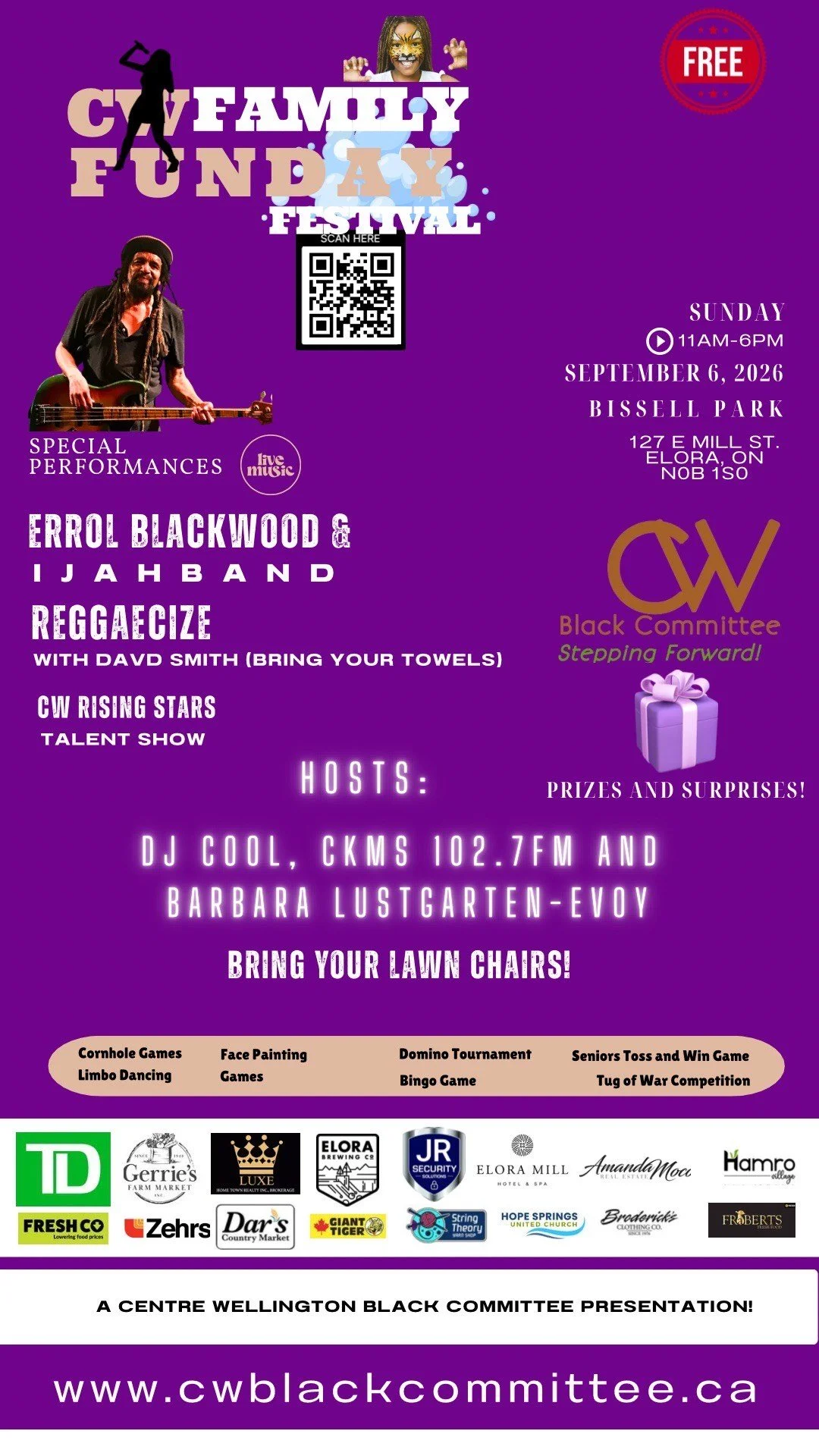 CW Family Funday
There's something for everyone!

Hope Springs is proud to support the Centre Wellington Black Committee.