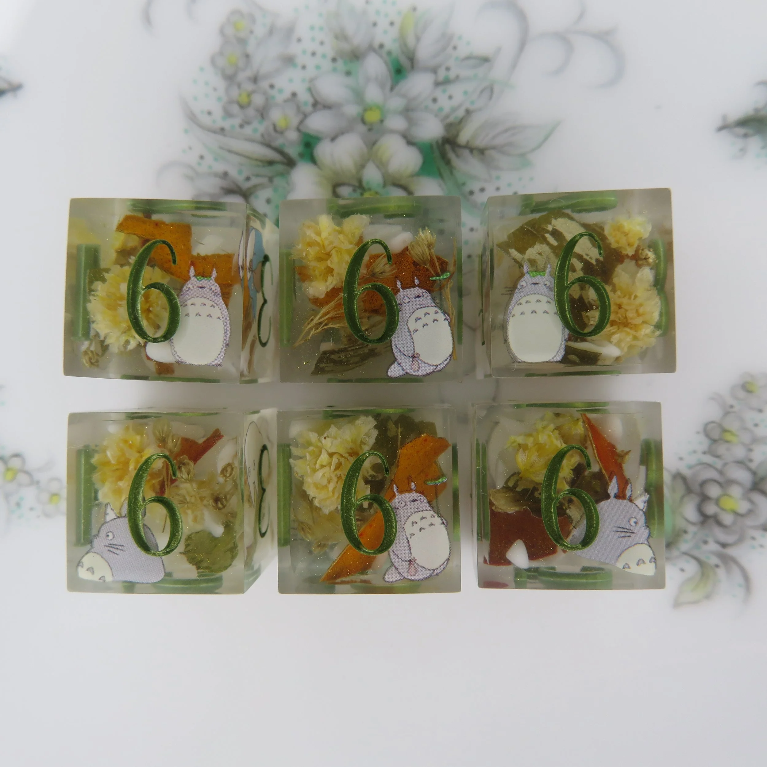 Debra's Custom "My Neighbor Totoro" Inspired D6 Dice Set