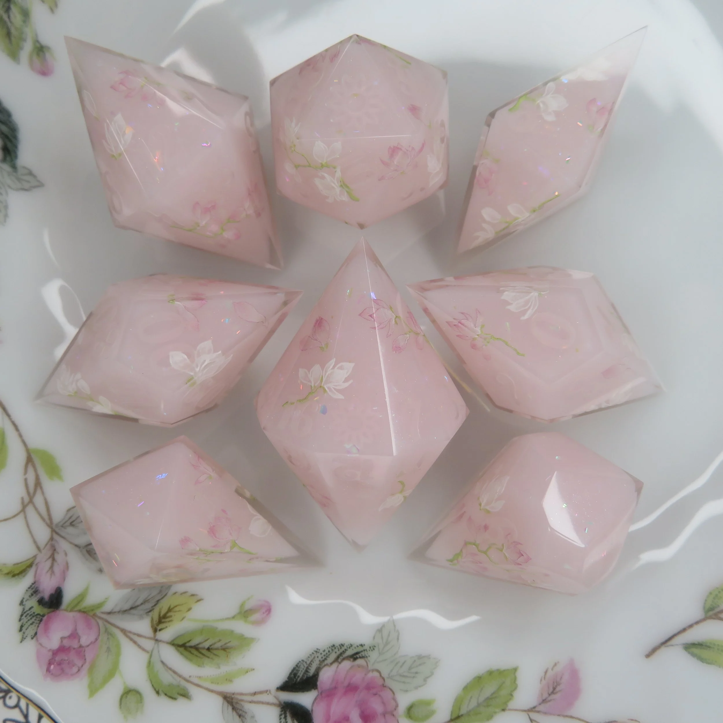 Elongated Blushing Blossoms Dice Set Pre-Order