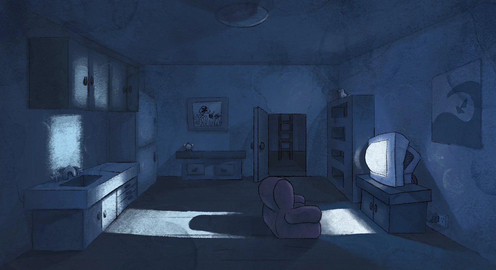 2022 | Inundated | Old Concept Artwork. Made in collaboration with Jacaranda, Johnny, and Kylie