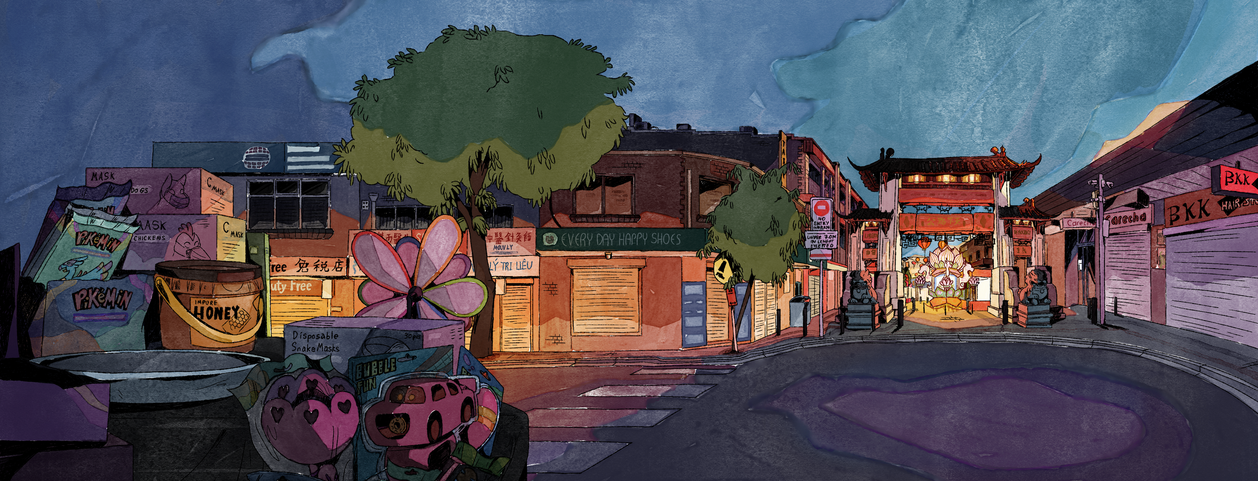 2024 | AHA Festival | Background Design. Made in collaboration with Alice
