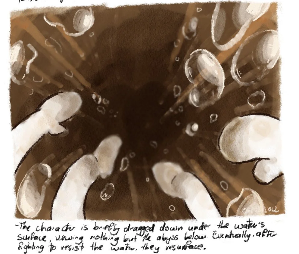 2022 | Inundated | Old Concept Artwork. Made in collaboration with Jacaranda, Johnny, and Kylie
