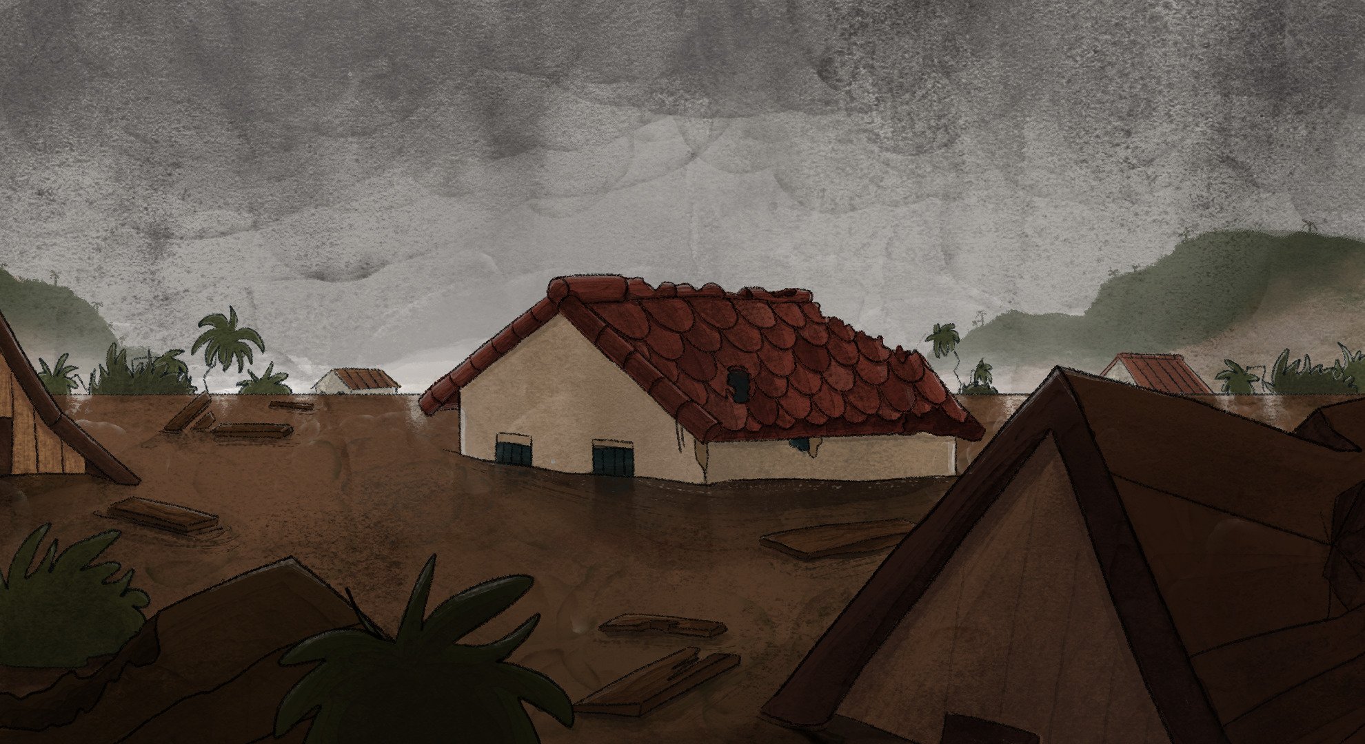 2022 | Inundated | Concept Artwork. Made in collaboration with Jacaranda, Johnny, and Kylie