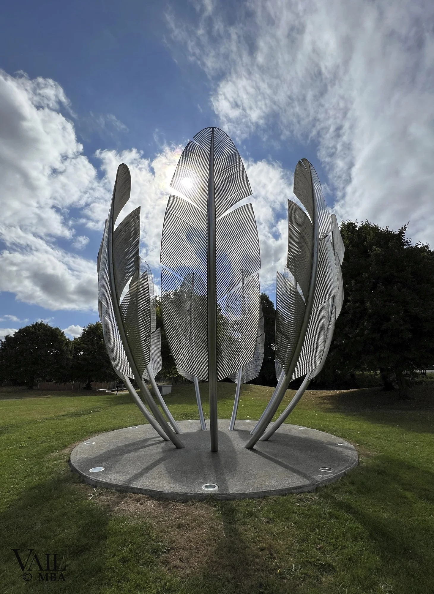 Kindred Spirits outdoor metal sculpture in Ireland.