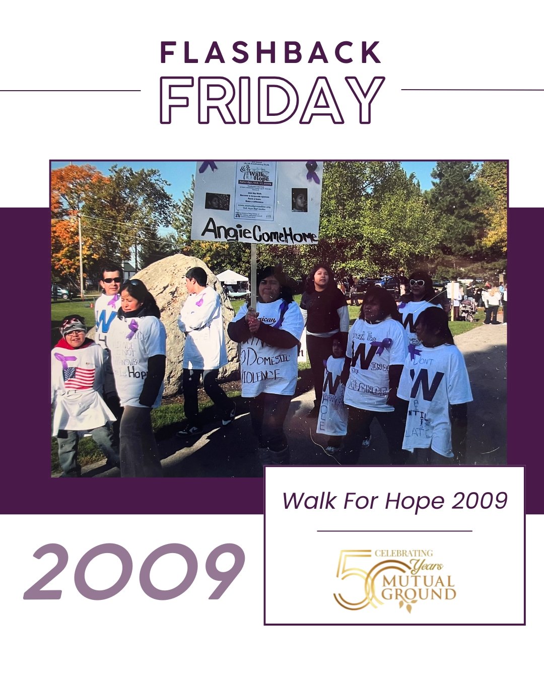 ⭐Flashback Friday⭐
Walk with us down memory lane to 2009's Walk for Hope—a transformative event that has evolved into an annual gathering dedicated to honor, support, and bring hope to survivors of domestic and sexual violence, as well as indi