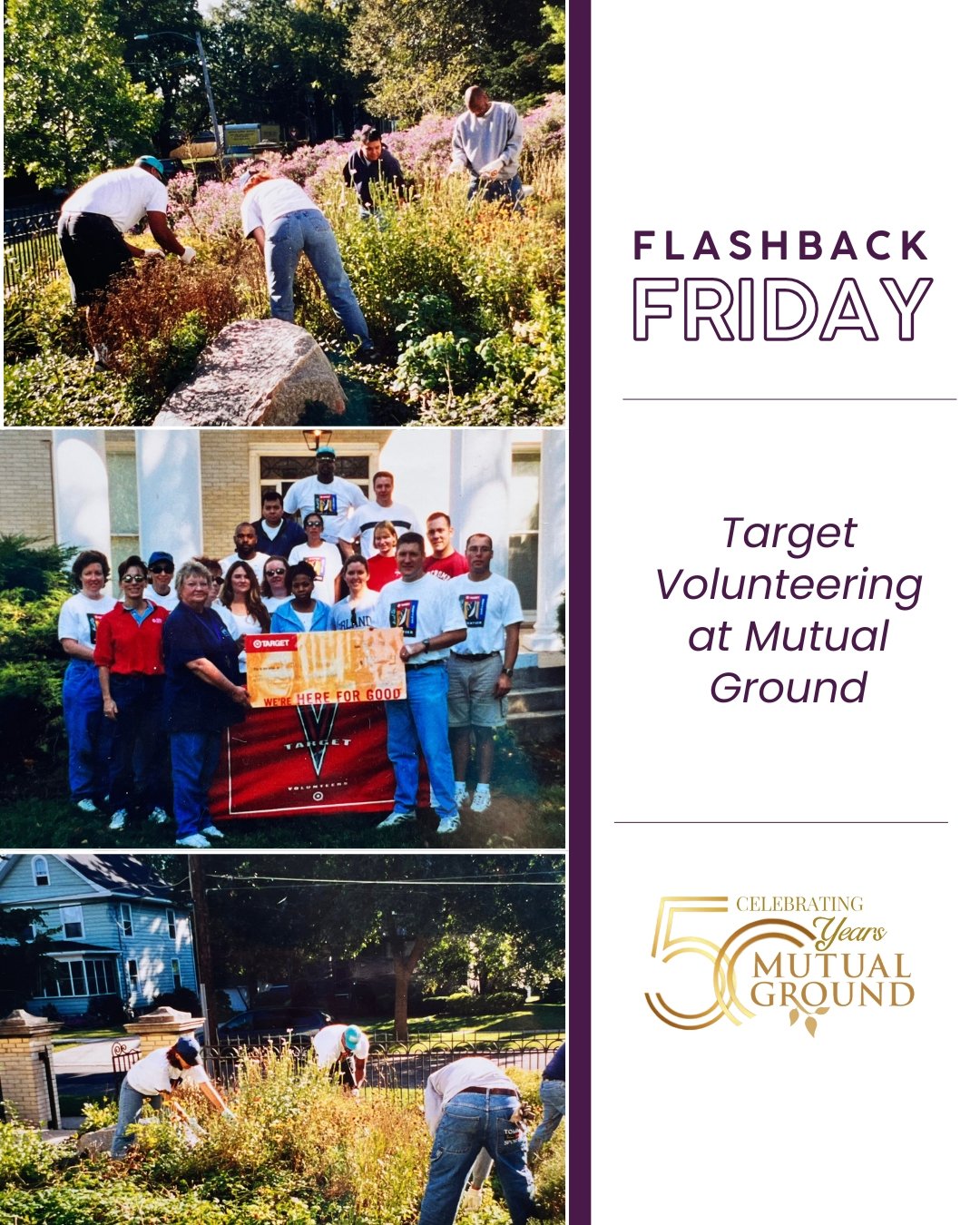 ⭐Flashback Friday⭐
Let’s take it back to the day Target came out to volunteer with Mutual Ground and helped make our yard look absolutely beautiful!
#MutualGroundTurns50 #FlahsbackFriday #Volunteers #Target