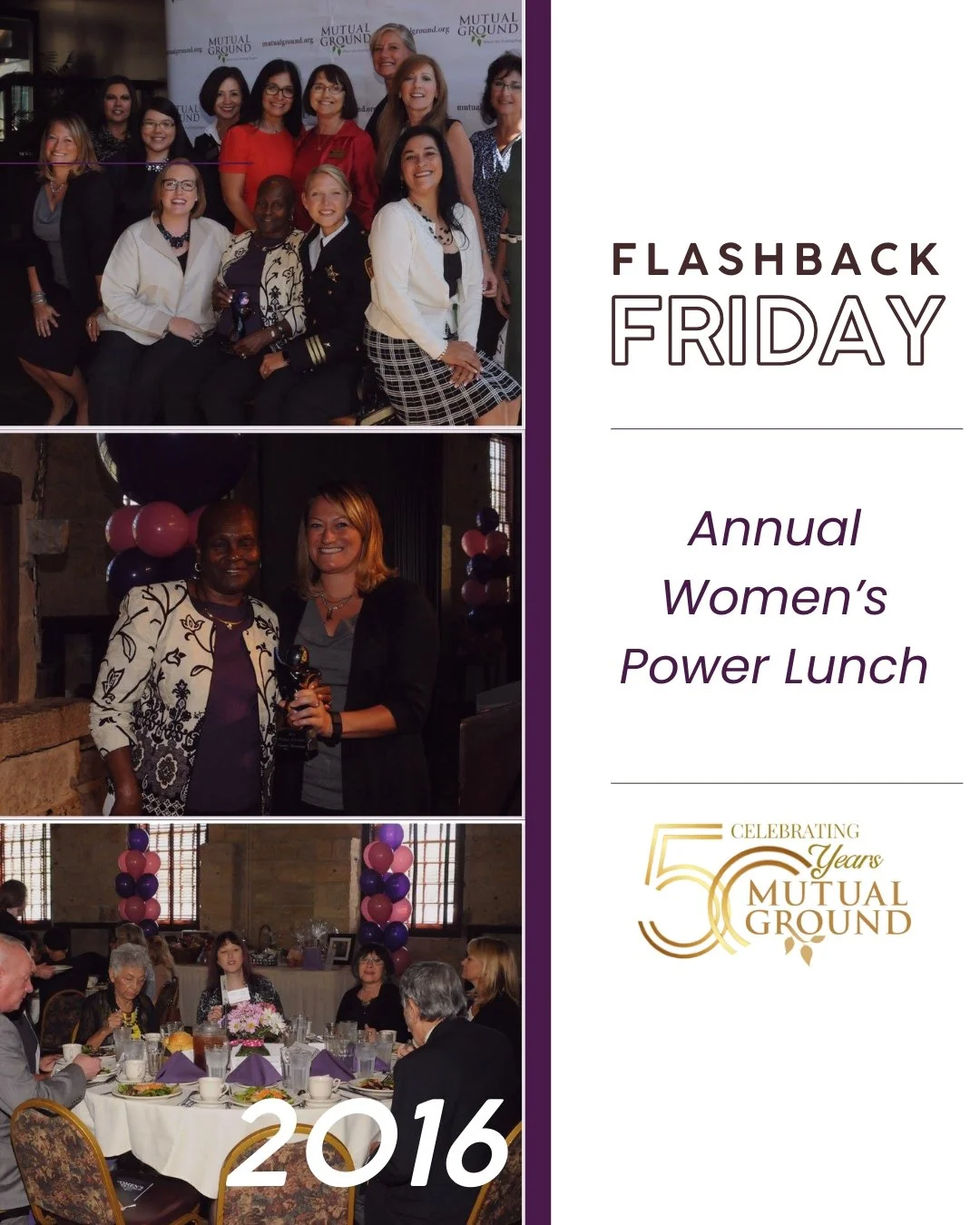 ⭐Flashback Friday⭐
In 2016 Mutual Ground staff attended the Annual Women’s Power Lunch, where our longtime volunteer, Miss Fannies, was honored as a Woman of Power.
#FlashbackFriday #AnnualWomensPowerLunch