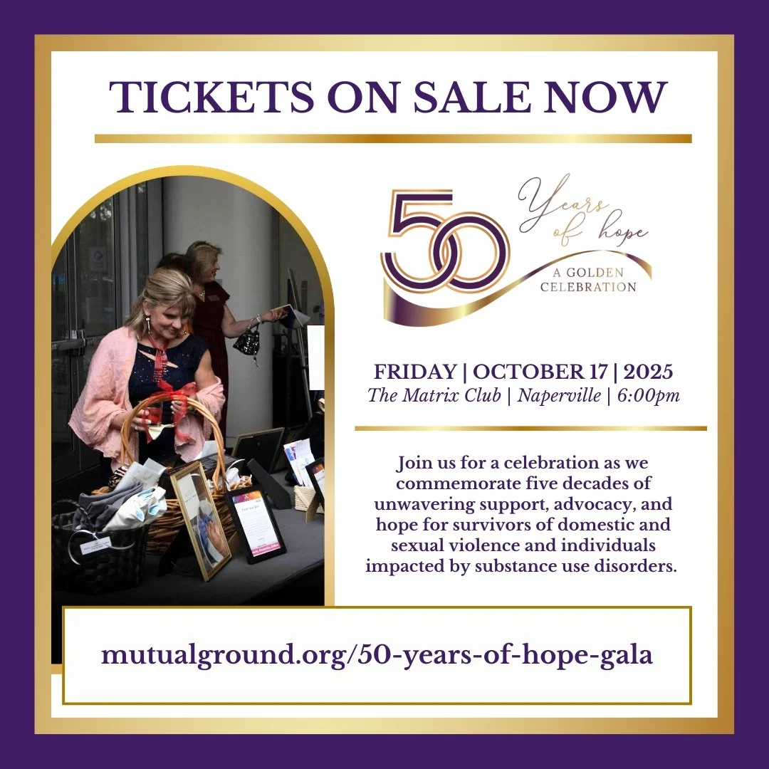 Join us for a night to remember at Mutual Ground’s 50 Years of Hope Gala! We’re honoring the five decades of unwavering hope, healing, and advocacy Mutual Ground has brought to our community.
π
Friday, October 17, 2025
π 6:00PM
π The