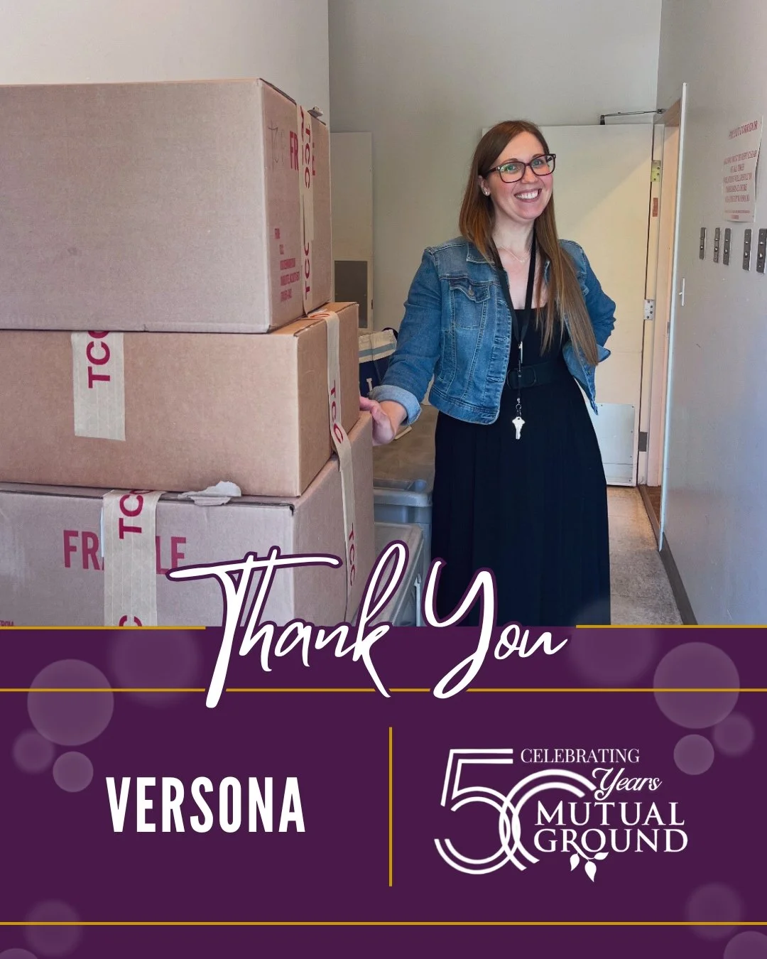 A huge thank you to Versona for generously donating clothing to our Clothing Closet!
#MutualGround #Versona #ThankYou
