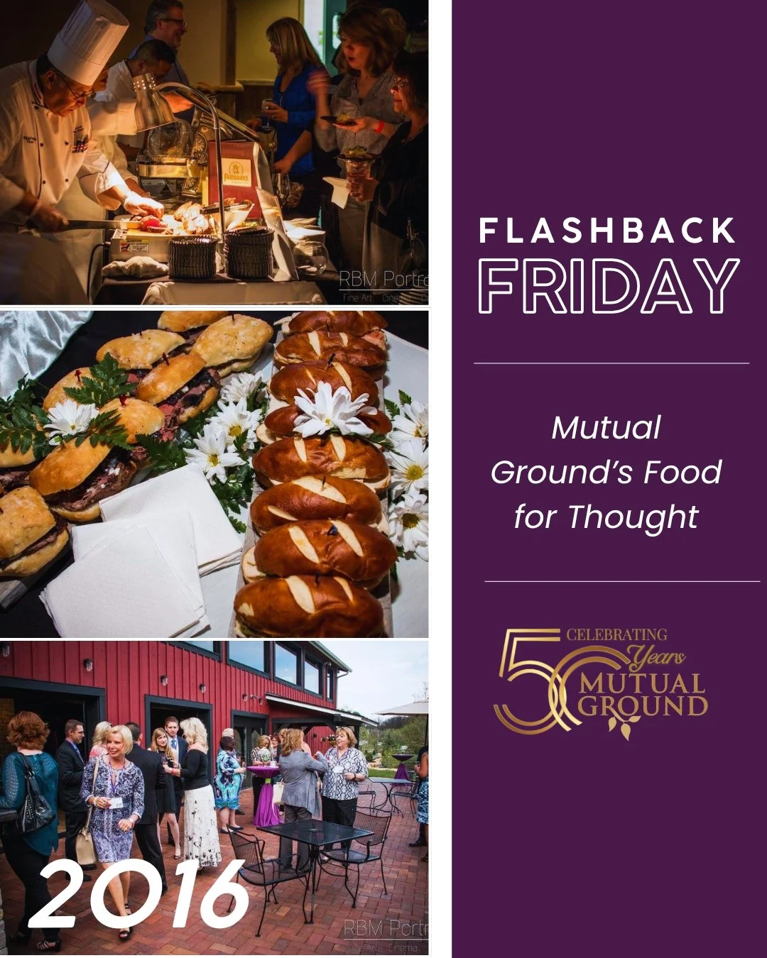 ⭐ Flashback Friday ⭐
Let’s take a moment to look back to 2016, when Mutual Ground hosted its Food For Thought fundraiser—an incredible evening filled with delicious food and heartfelt community support. Events like these have played a vi