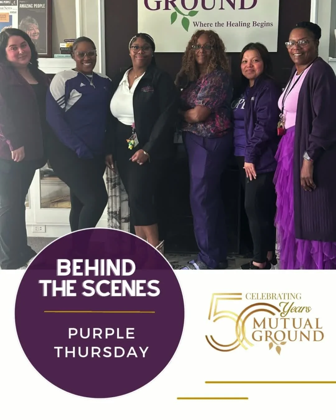Thursday, October 16th was Purple Thursday, a national day of action during Domestic Violence Awareness Month where people wear purple to show support for survivors and raise awareness. 💜 Check out our staff joining the movement and standing in soli