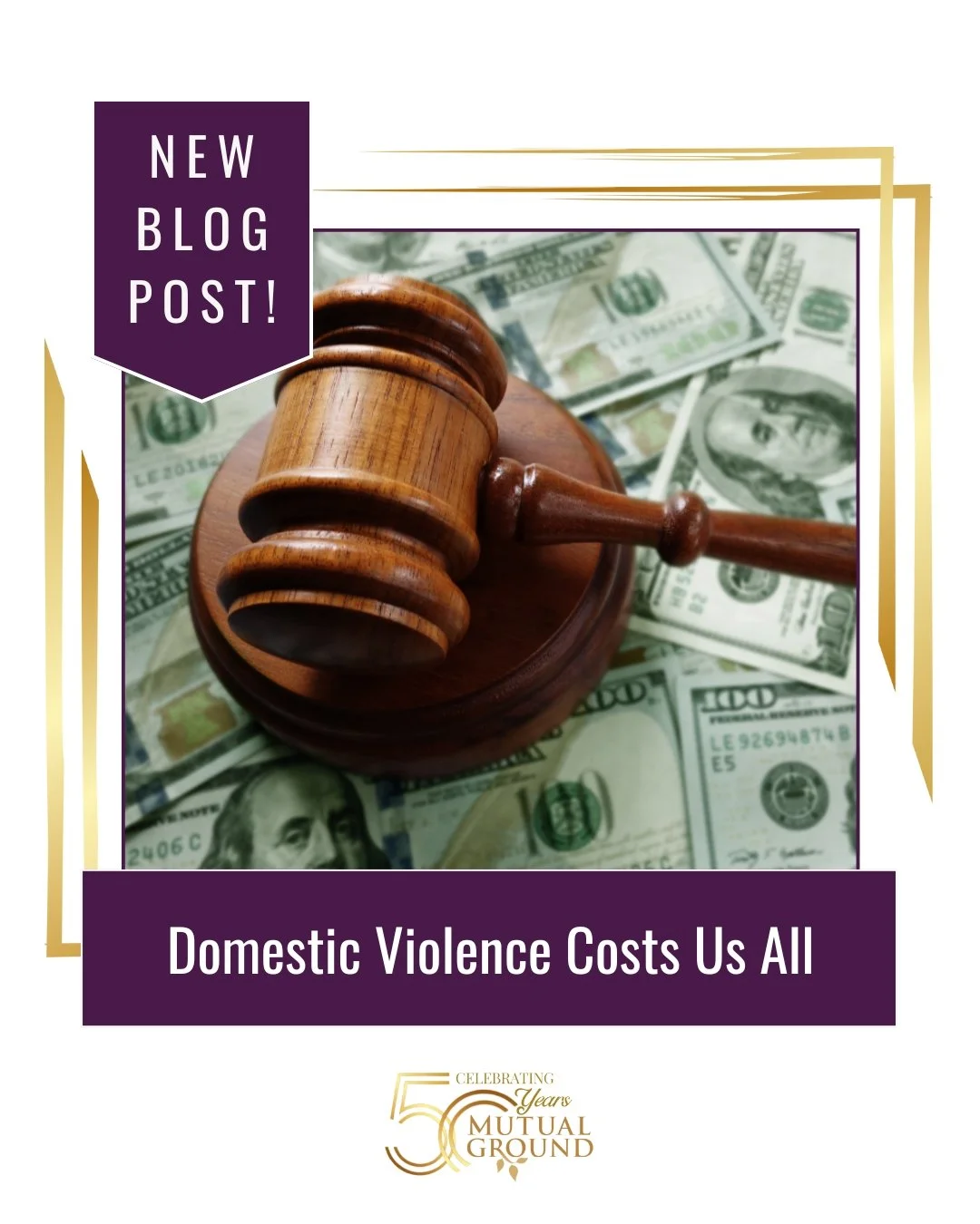 📣 NEW BLOG POST! 📣
Discover the staggering cost of Domestic Violence in our latest blog post. 
Read Blog Post:
https://mutualground.org/blog/domestic-violence-costs-us-all
#MutualGround #BlogPost #DVCostsUsAll