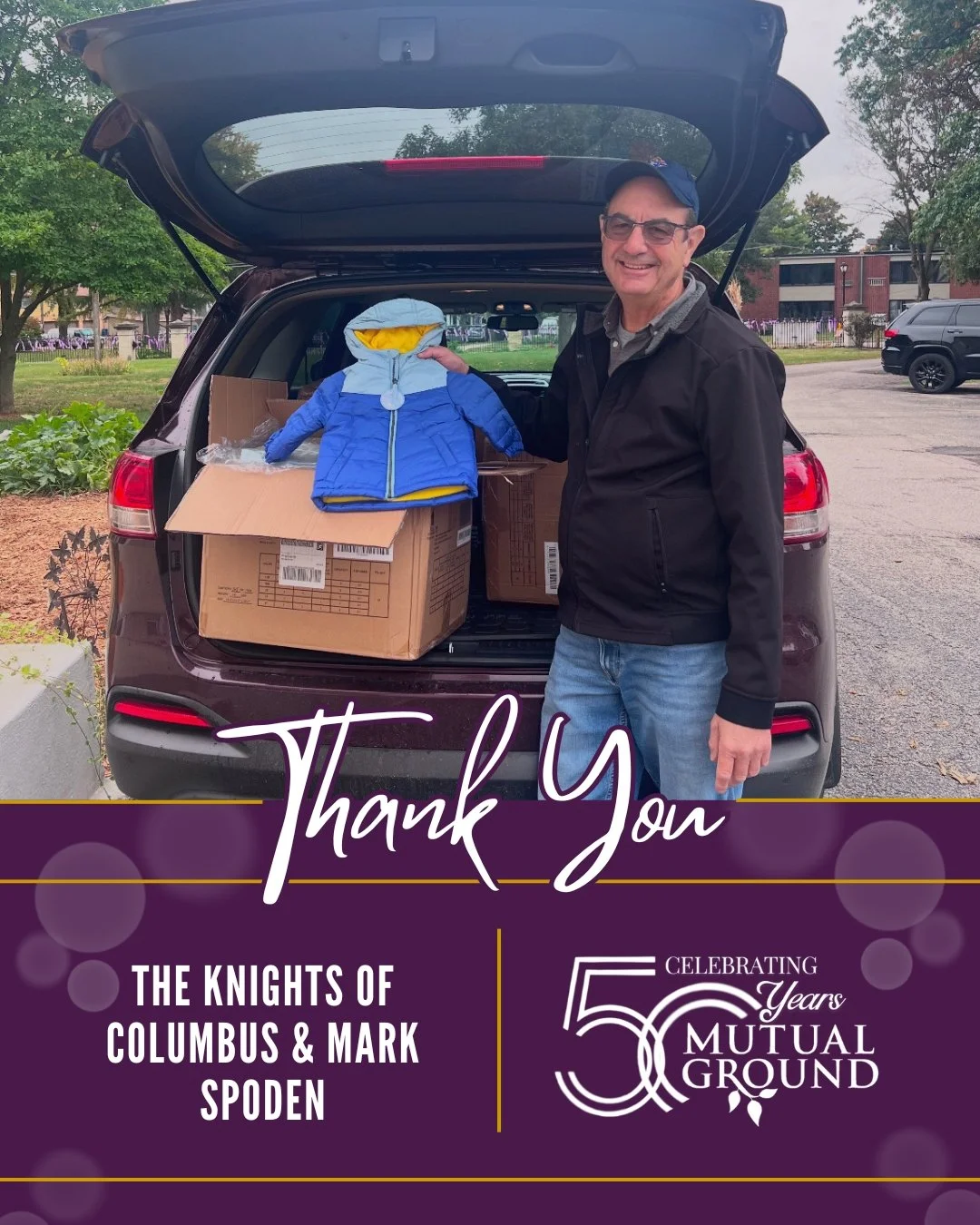 A big thank you to The Knights of Columbus Council 736 and Mark Spoden for generously donating children&rsquo;s coats! Your support helps keep the children we serve warm, and cared for!

#MutualGround #TheKnightsOfColumbus #ThankYou
