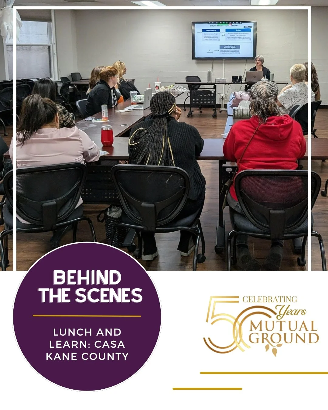 Last week, our team gathered for a meaningful Lunch &amp; Learn with Sandie Cross, Program &amp; Education Director from CASA Kane County. Sandie shared powerful insight into the vital role CASA advocates play in the lives of the children they serve,