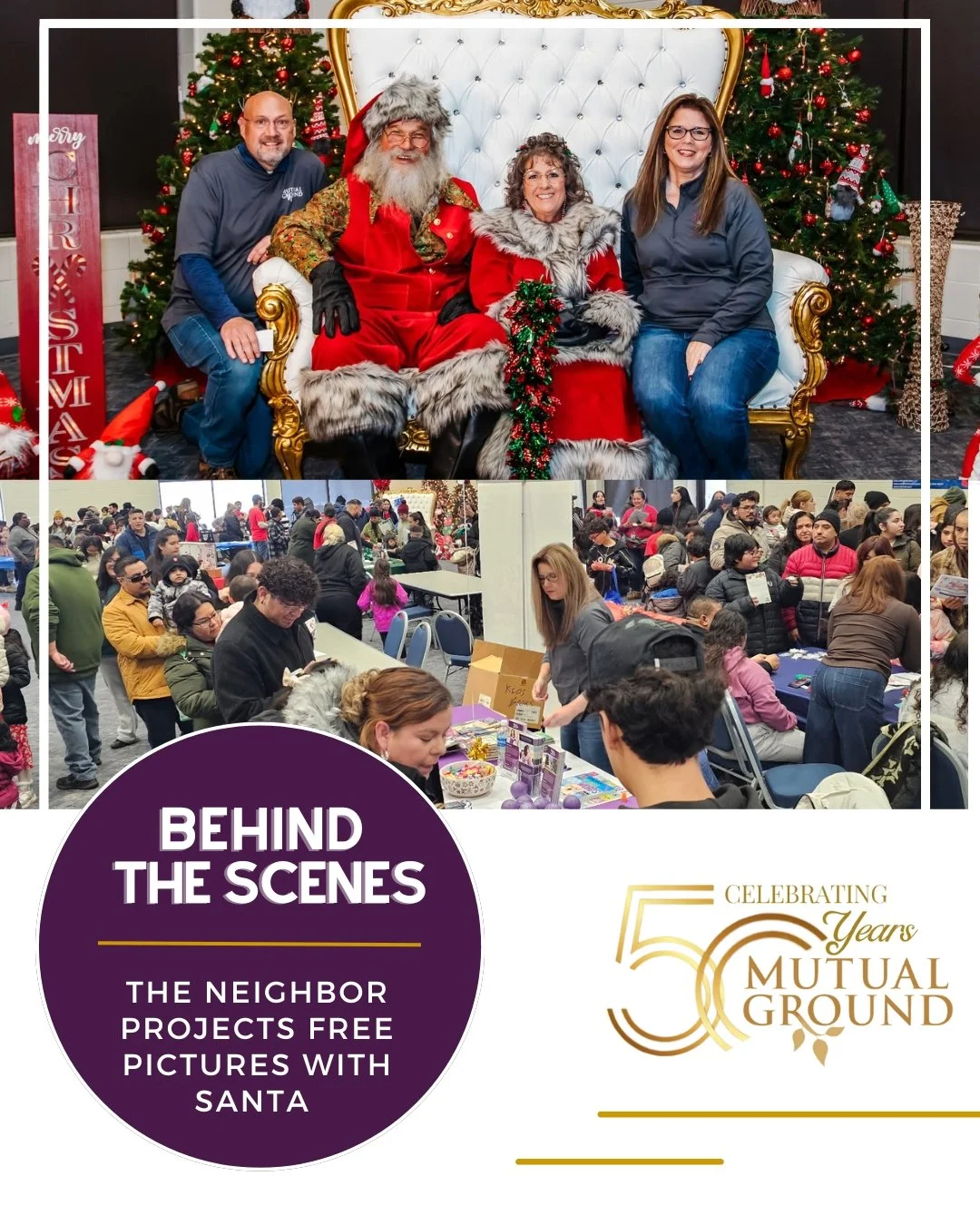 Last Saturday, our Community Engagement Advocate Laurie and volunteer Jim joined The Neighbor Project at their Free Pictures with Santa event. Thank you to The Neighbor Project for inviting us and giving us the opportunity to share information about 