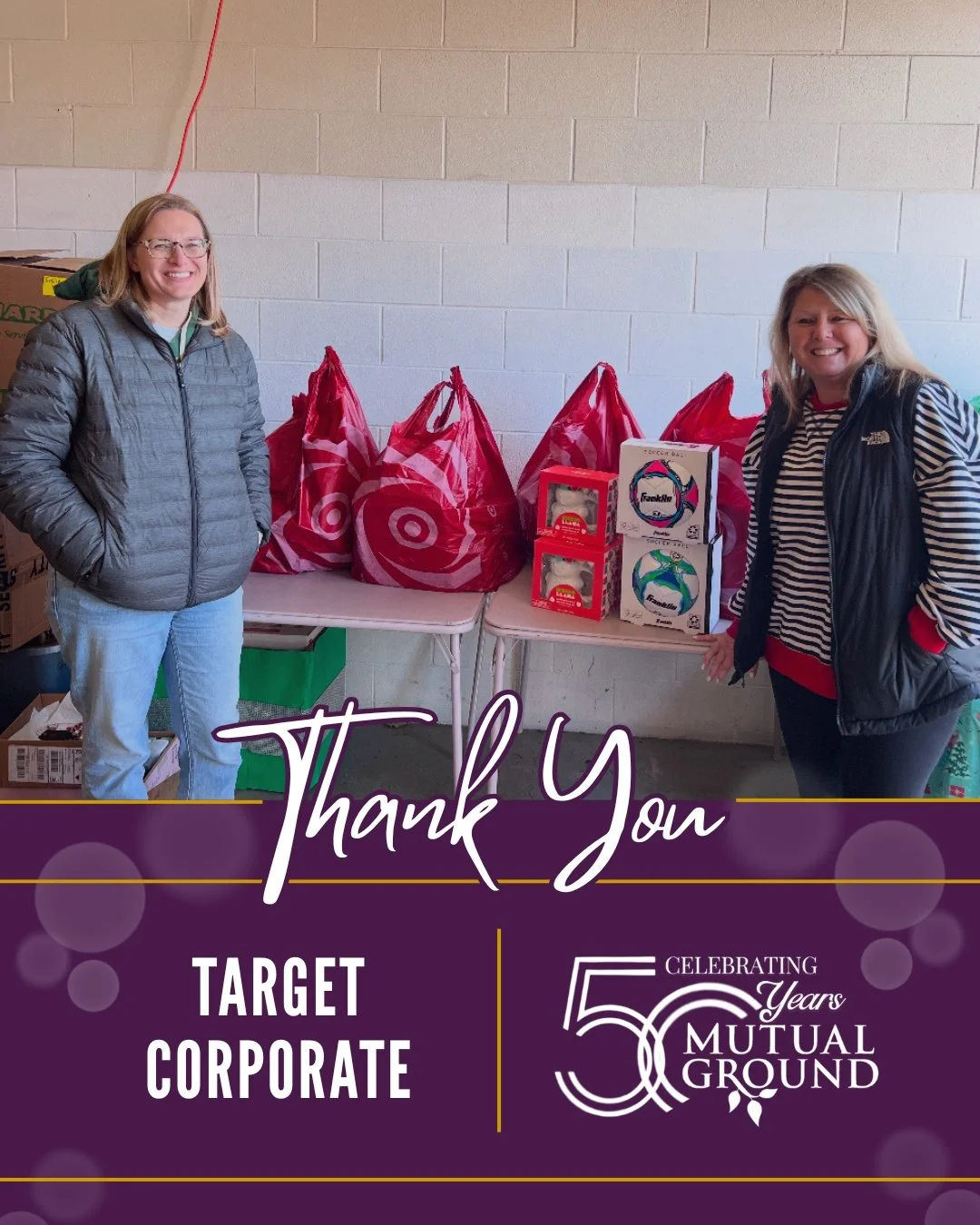 A heartfelt thank you to Target Corporate for their generous donation of gifts for our Winter Wonderland Shoppe! 🎁

#MutualGround #ThankYou #WinterWonderland
