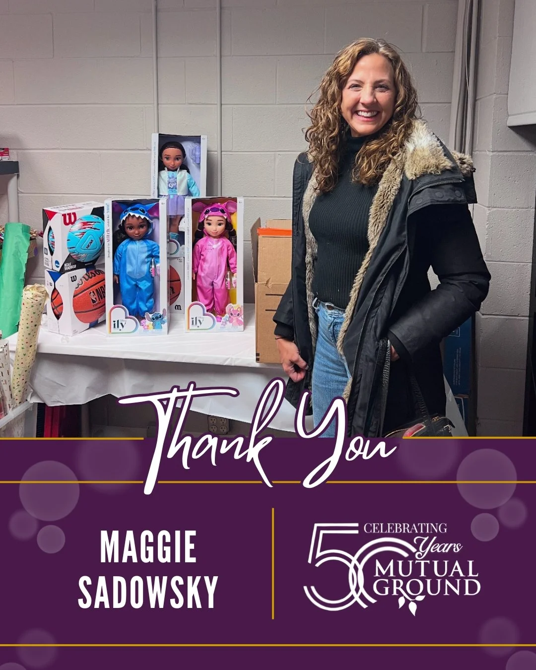 A heartfelt thank you to Maggie Sadowsky! Your thoughtful toy donation to our Winter Wonderland Shoppe helped make the season brighter for the families we serve!

#MutualGround #ThankYou