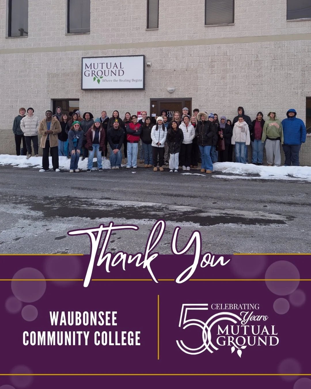 Thank you to Waubonsee Community College for lending their time and energy to help set up our Winter Wonderland Shoppe. Your dedication and support helped bring warmth, joy, and holiday cheer to the families we serve. ❄️

#MutualGround #WaubonseeComm