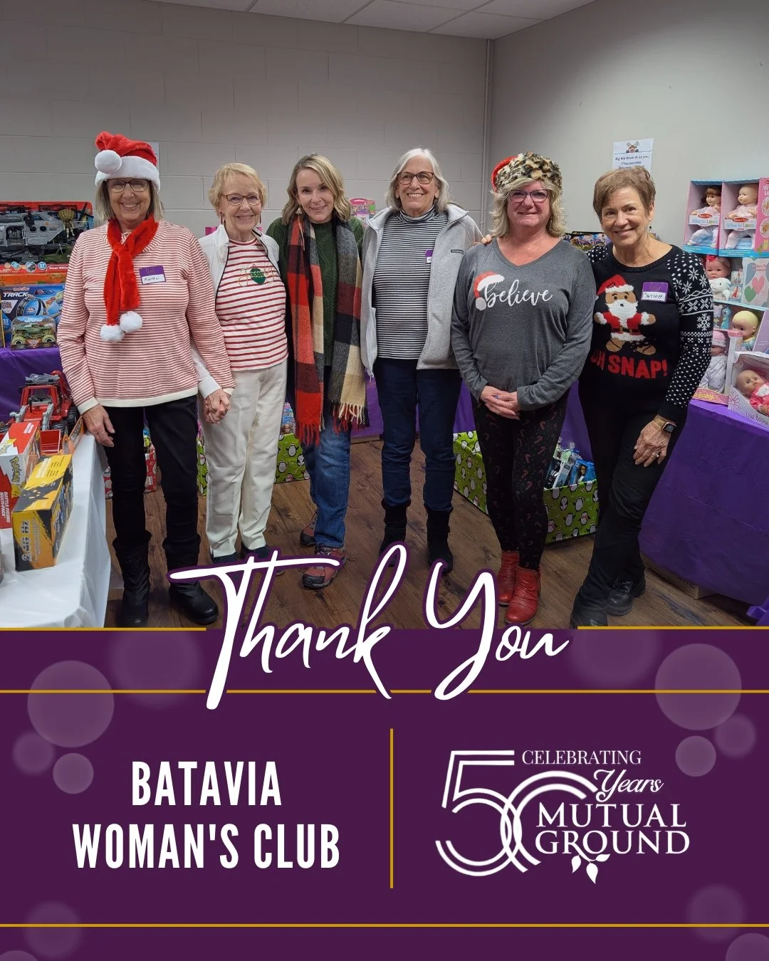 A heartfelt thank you to the Batavia Woman&rsquo;s Club for volunteering their time to help our clients shop during our Winter Wonderland Shoppe! 🎁 Your kindness, support, and dedication helped create a welcoming experience for our families this hol