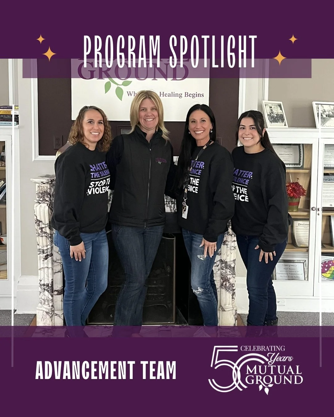 ⭐Program Spotlight⭐

Meet our Advancement team!

Our Advancement Team plays a vital role in strengthening Mutual Ground&rsquo;s mission by building meaningful relationships, deepening community engagement, and securing essential resources. Collaborat
