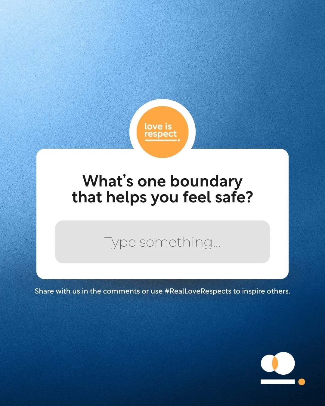 Real love + boundaries = respect. What&rsquo;s a boundary you set that makes your relationships healthier? 

#TDVAM #RealLoveRespects #MutualGround