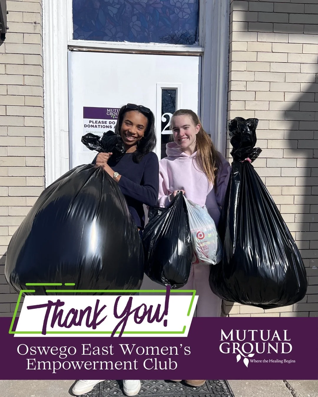💜 Thank you to the students from Oswego East&rsquo;s Women&rsquo;s Empowerment Club for your generous donation of winter wear to support individuals and families!

#MutualGround #Gratitude #ThankYou