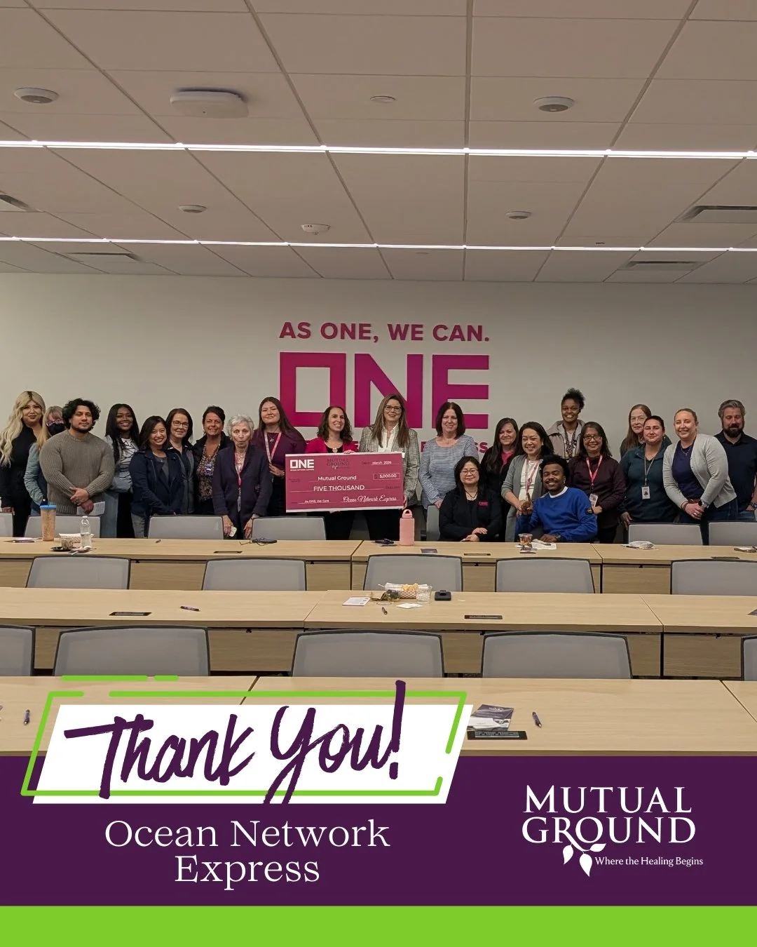 💜 Thank you, Ocean Network Express (ONE), for your generous donation of items from our wishlist and for sponsoring our Walk for Hope!

Your support directly benefits our programs and the individuals and families we serve. We also appreciate the oppo