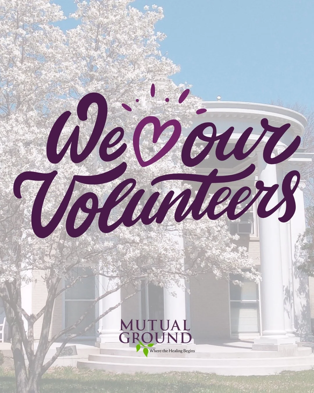 💜 Celebrating Our Volunteers 💜 

To our incredible volunteers&mdash;thank you for the heart you bring to Mutual Ground.

From individuals answering hotline calls, supporting survivors, caring for children, organizing donations, and helping at event