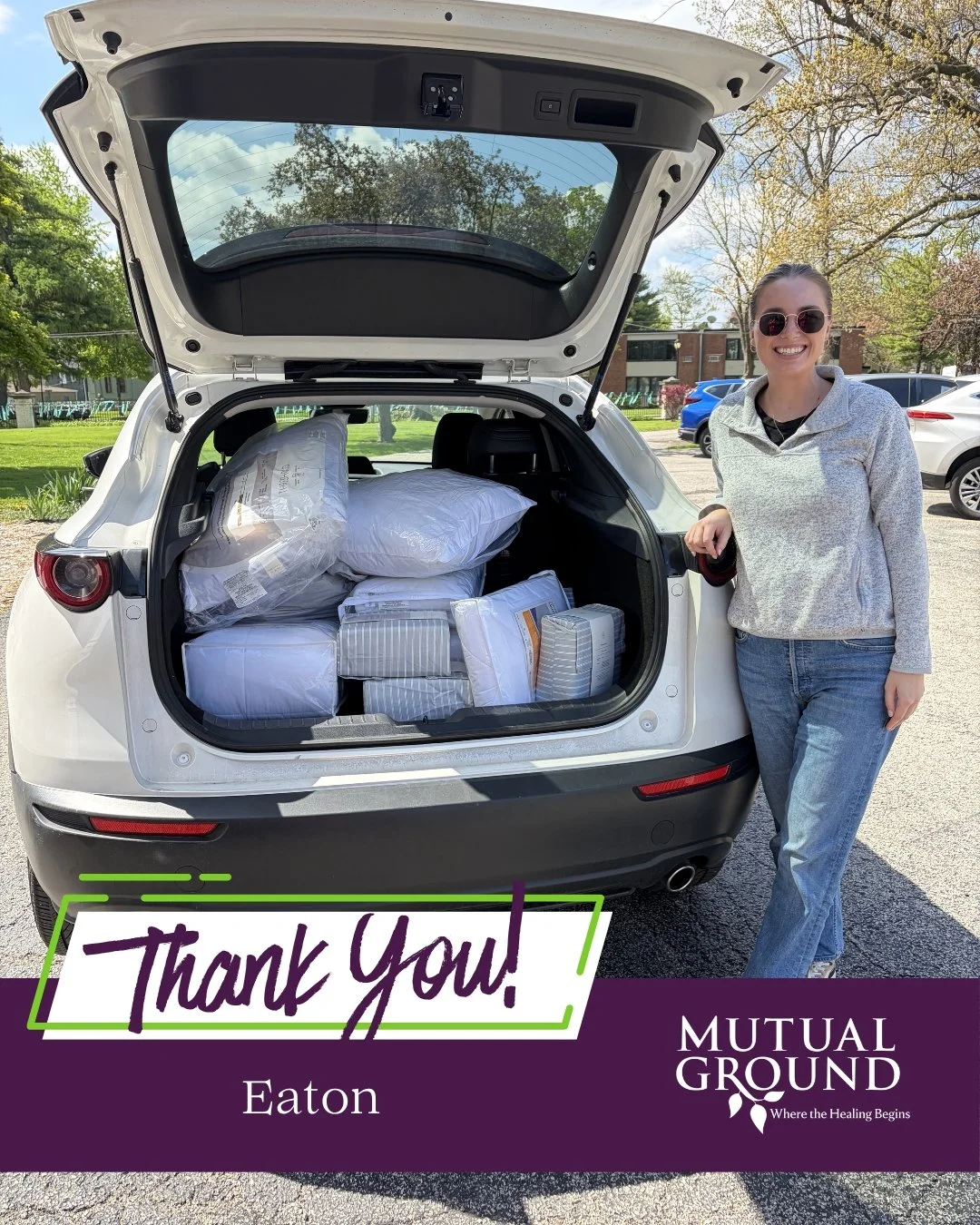 💜 Thank you to Eaton for hosting a donation drive for bedding, pillows, and robes!

Your generosity helps provide comfort and care to the individuals and families we serve. We are so grateful for your support and commitment to our community.

#Thank